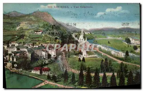 Cartes postales Lourdes Vue generale