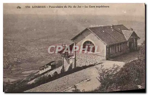 Cartes postales Lourdes Funiculaire du Pic du Jer La Gare superieure