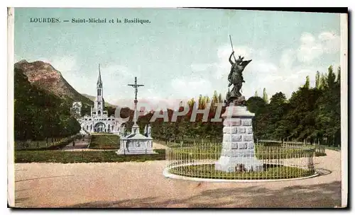 Ansichtskarte AK Lourdes Saint Michel et la Basilique