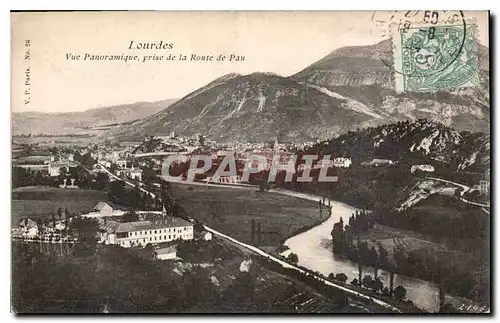 Ansichtskarte AK Lourdes Vue panoramique prise de la Route de Pau