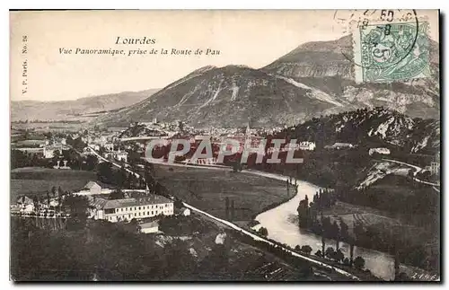 Cartes postales Lourdes Vue panoramique prise de la Route de Pau