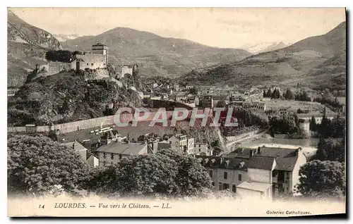 Cartes postales Lourdes Vue vers le Chateau