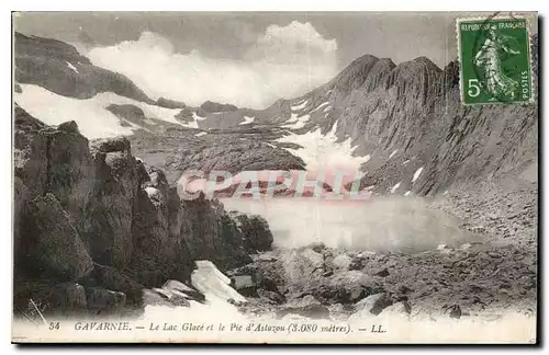 Cartes postales Gavarnie Le Lac Glace et le Pic d'Astazou