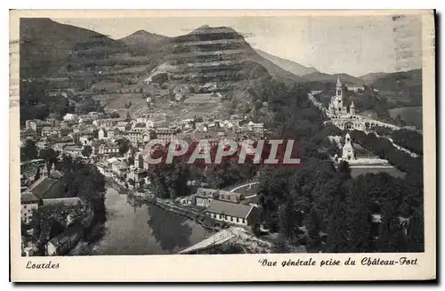 Cartes postales Lourdes Vue generale prise du Chateau Fort
