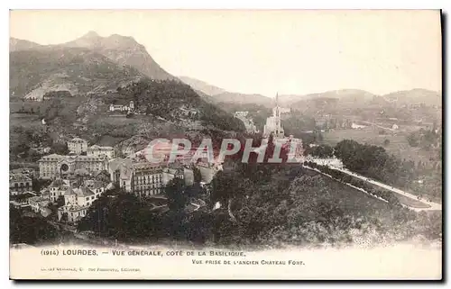 Ansichtskarte AK Lourdes Vue generale cote de la Basilique Vue prise de l'ancien Chateau Fort