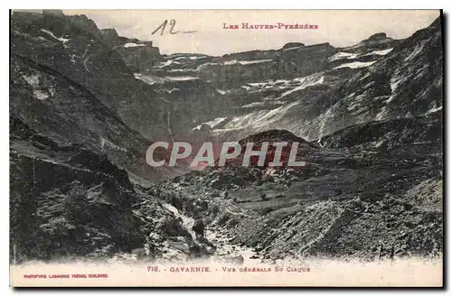 Cartes postales Les Hautes Pyrenees Gavarnie Vue generale du Cirque