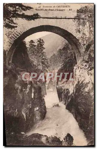 Cartes postales Environs de Cauterets Gouffre du Pont d'Espagne