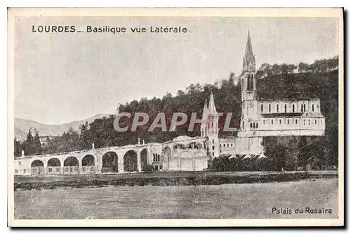 Ansichtskarte AK Lourdes Basilique vue laterale Palais du Rosaire