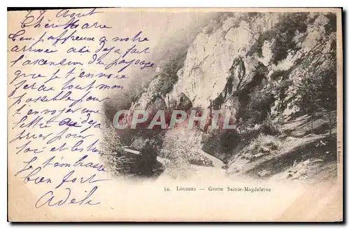 Cartes postales Lourdes Grotte Sainte Magdeleine