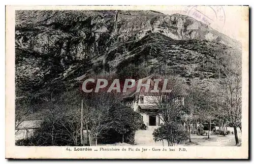 Cartes postales Lourdes Funiculaire du Pic du Jer Gare du bas