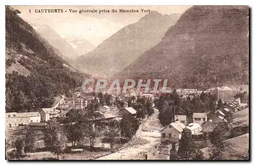 Cartes postales Cauterets Vue generale prise du Mamelou Vert