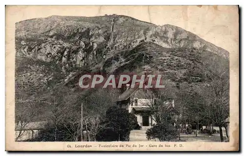 Cartes postales Lourdes Funiculaire du Pic du Jer Gare du bas