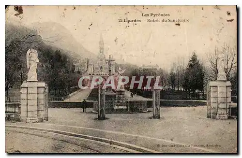 Cartes postales Les Pyrenees Lourdes Entree du Sanctuaire