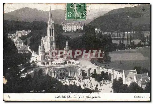 Cartes postales Lourdes Vue plongeante