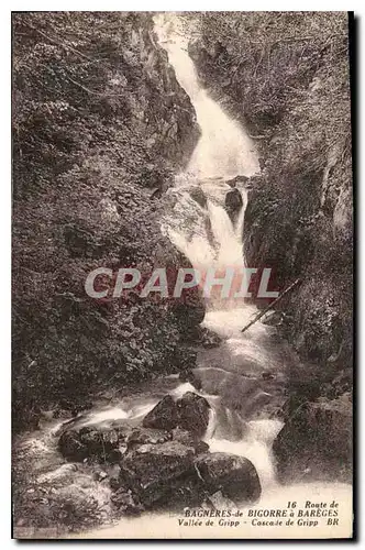 Cartes postales Route de Bagneres de Bigorre a Bagneres Vallee de Gripp Cascade de Gripp