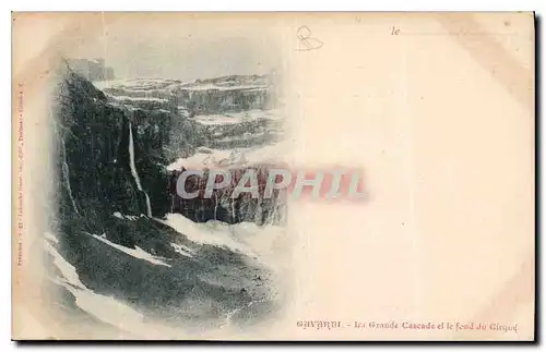 Cartes postales Gavarnie La Grande Cascade et le fond du Cirque