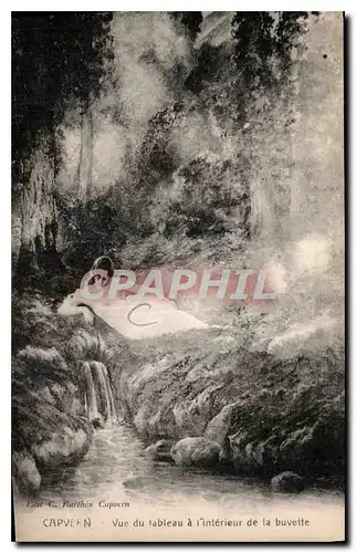 Cartes postales Capvern Vue de tableau a l'interieur de la buvette