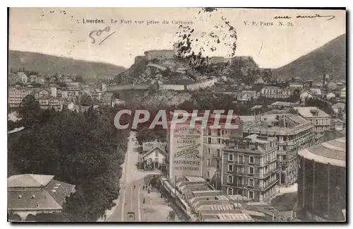 Cartes postales Lourdes Le Fort vue prise du Calvaire