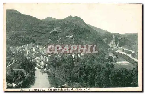 Cartes postales Lourdes Vue generale prise du Chateau fort