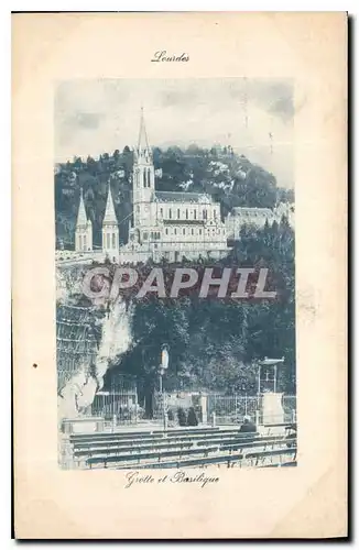 Cartes postales Lourdes Grotte et Basilique