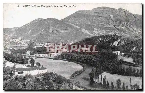 Cartes postales Lourdes Vue generale et le Pic du Jer