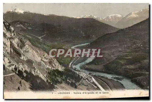 Cartes postales Lourdes vallee d'Argeles et le Gave