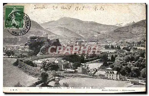 Cartes postales Lourdes Le Chateau et les Montagnes