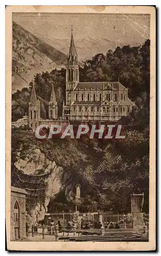 Cartes postales Lourdes La Grotte et la Basilique