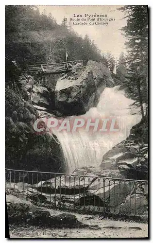 Ansichtskarte AK Les Pyrenees Route du Pont d'Espagne Cascade du Cerizey