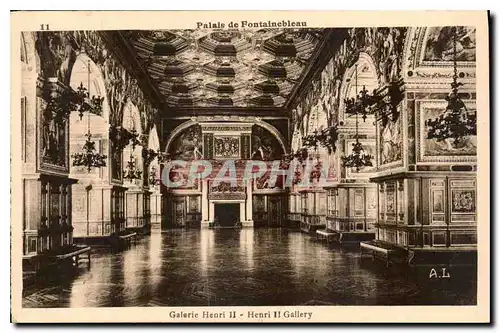 Cartes postales Palais de Fontainebleau Galerie Henri II