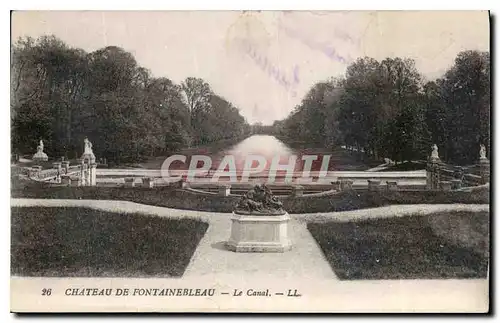 Ansichtskarte AK Chateau de Fontainebleau Le Canal