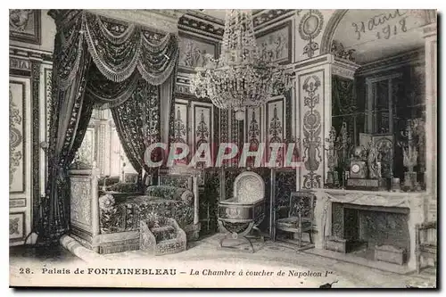 Ansichtskarte AK Palais de Fontainebleau La Chambre a coucher de Napoleon I