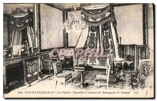 Cartes postales Fontainebleau Le Palais Chambre a coucher de Bonaparte I Consul