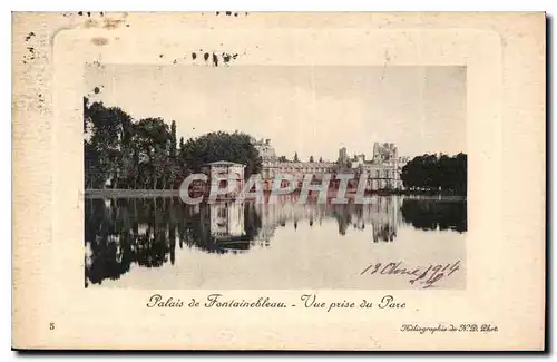 Ansichtskarte AK Palais de fontainebleau Une prise du Parc