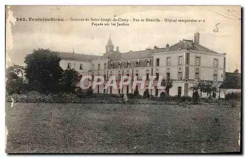 Cartes postales Fontainebleau Couvent de Saint Joseph de Cluny Rue de Neuville Hopital temporaire Facade sur les