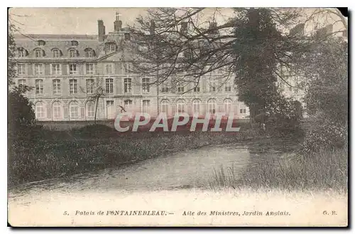 Ansichtskarte AK Palais de Fontainebleau Aile des Ministres Jardin Anglais