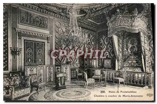 Cartes postales Palais de Fontainebleau Chambre a coucher de Marie Antoinette