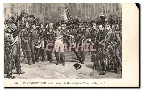 Ansichtskarte AK Fontainebleau Les Adieux de Fontainebleau 20 Avril 1814 Napoleon