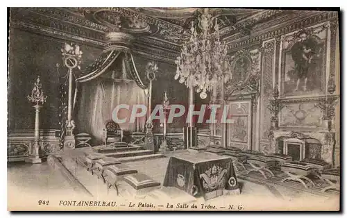 Ansichtskarte AK Fontainebleau Le Palais La Salle du Trone