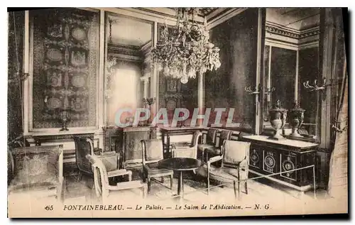 Ansichtskarte AK Fontainebleau Le Palais Le Salon de l'Abdication