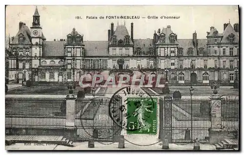 Cartes postales Palais de Fontainebleau Grille d'Honneur