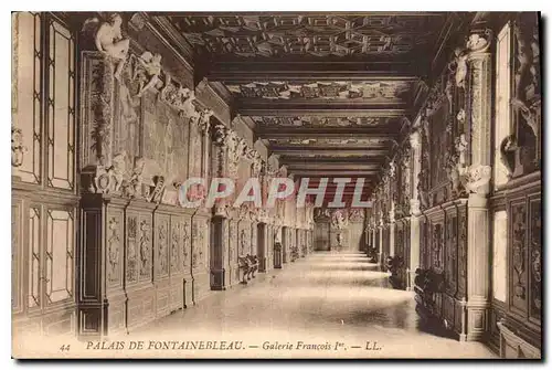 Cartes postales Palais de Fontainebleau Galerie Francois I