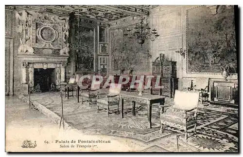 Cartes postales Palais de Fontainebleau Salon de Francois I