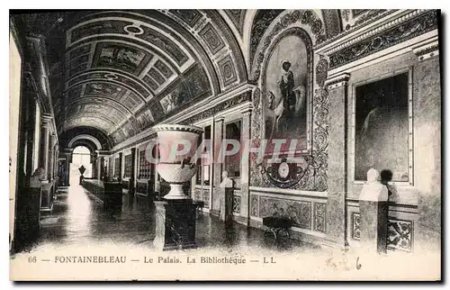 Cartes postales Fontainebleau le Palais la Bibiliotheque