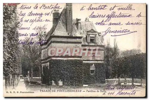 Ansichtskarte AK Palais de Fontainebleau Pavillon de Sully