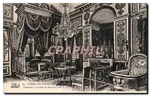 Cartes postales Palais de Fontainebleau Chambre a coucher de Napoleon Ier