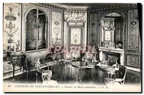 Ansichtskarte AK Palais de Fontainebleau Boudoir de Marie Antoinette