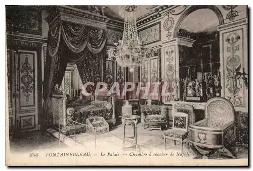 Ansichtskarte AK Fontainebleau Le Palais Chambre a coucher de Napoleon 1er