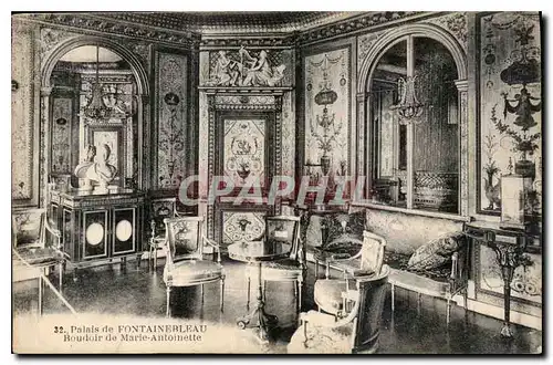 Cartes postales Palais de Fontainebleau Boudoir de Marie Antoinette