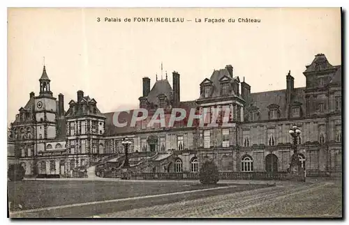 Ansichtskarte AK Palais de Fontainebleau La Facade du Chateau